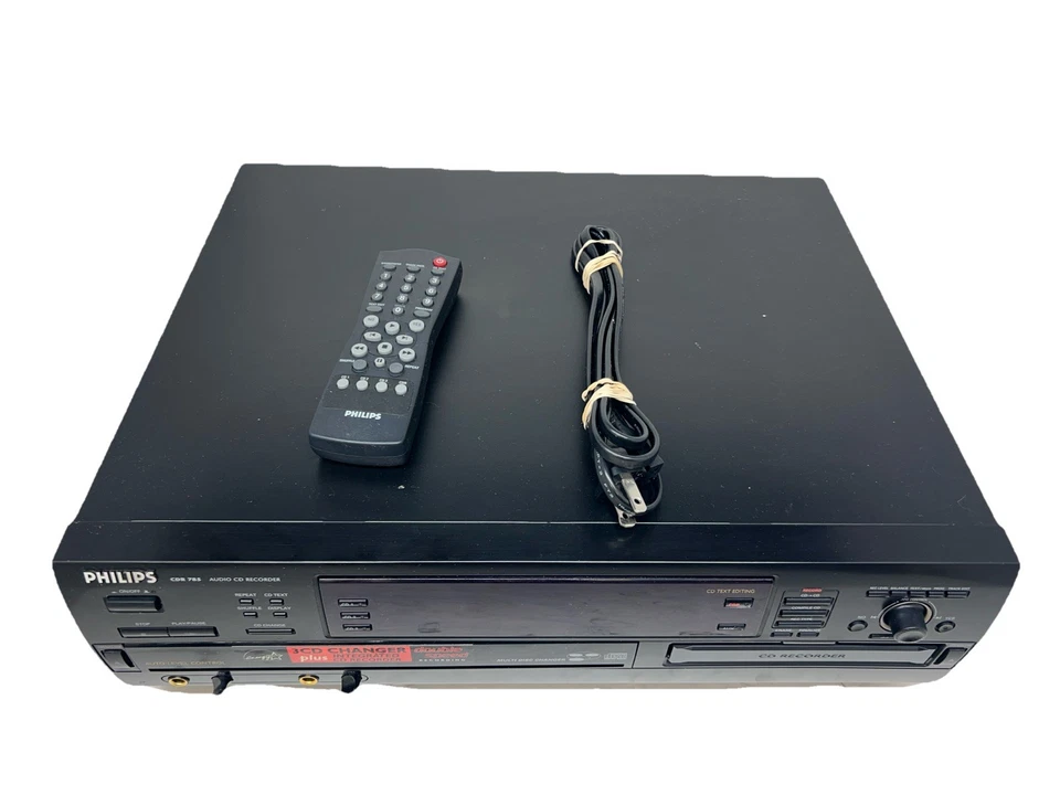 Vintage CD Recorder Philips CDR785 3 Disc CD Player w/ CD Recorder With Remote - Image 2 of 4