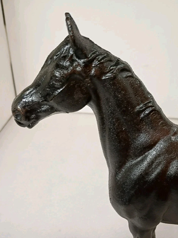 VINTAGE HORSE DOOR STOP HUBLEY ? 6 1/2 POUNDS - 10" TALL AT EARS 11" LONG... - Image 3 of 4