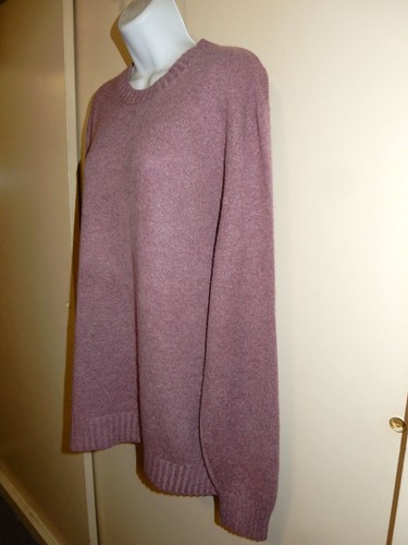 SUÉTER HOMBRE BRUNELLO CUCINELLI 100% CACHEMIRA MALVA POLVORIENTA MANGA LARGA XL - Imagen 6 de 15