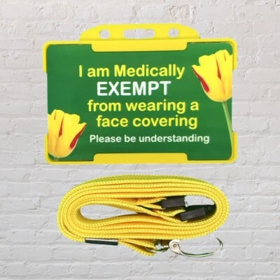 UNIQUELY ME ID Medical Exemption Face Covering Lanyard