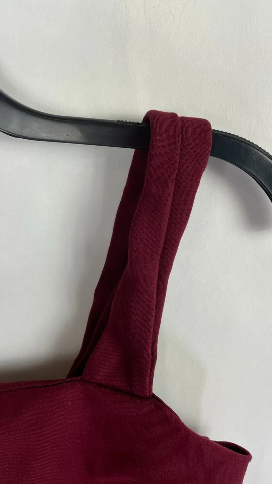 Тишина + шум укороченный Майка женщин Топ рубашка бордовый размер средний          - Изображение 4 из 4