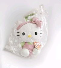 TY Sanrio Hello Kitty Beanie Baby Rainbow Bunny Ears Plush Stuffed Animal NWT