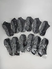 Lot of 12 - Pairs Non Slip Grip Ankle Socks for Workout Pilates Yoga NEW SEALED
