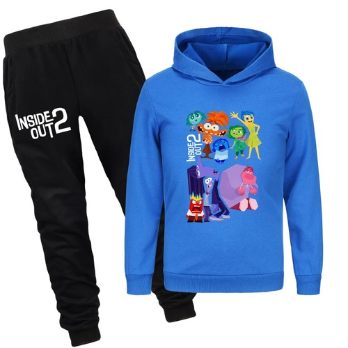 Inside Out 2 Clothes Set Kids Hoody Sweatshirt Pants 2pcs Set Tracksuit - Picture 32 of 54