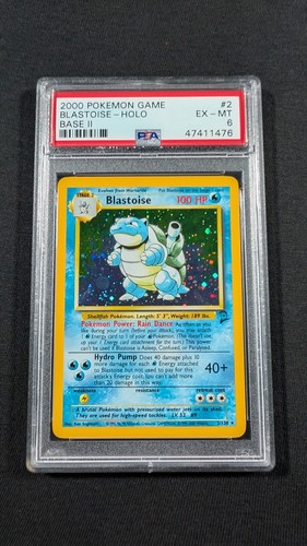 Pokemon Card Holo Blastoise 2/130 PSA 6 EX-MT Base Set 2 - Picture 1 of 2