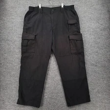 Propper Pants Men 42x30 Black Uniform Tactical Cargo Flat Front Straight Ripstop