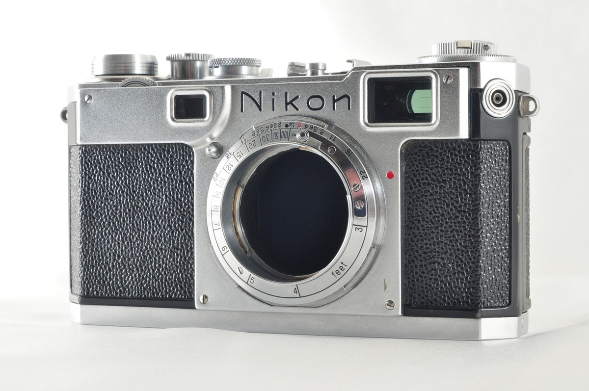 Near MINT] Nikon S2 35mm Rangefinder Film Camera Silver Black Body