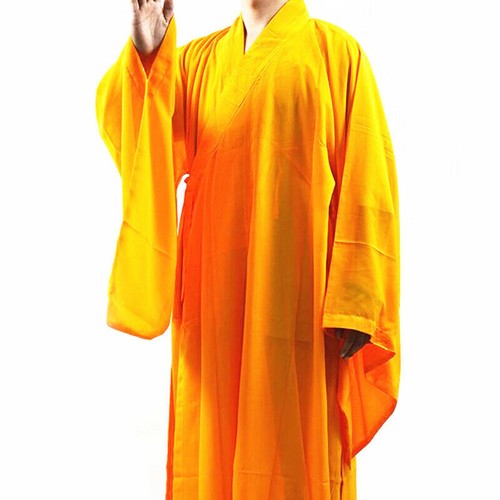 Shaolin Mönch Kung Fu Buddhistische Robe Meditation Langes Kleid Anzug Neu - Bild 4 von 14