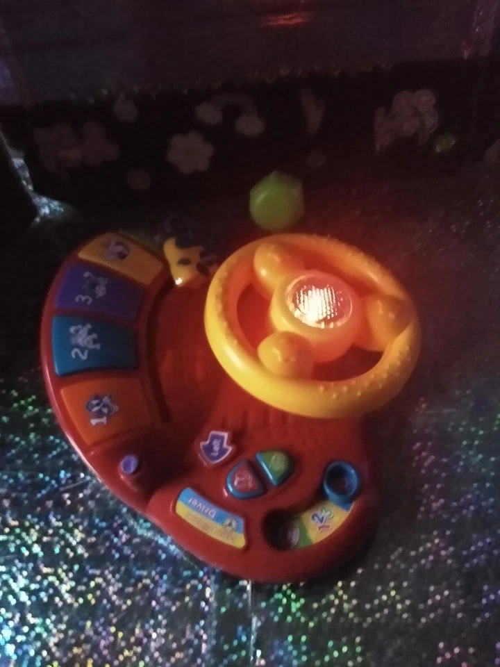 🦄Vtec /Electronic Steering Wheel Car Driver Turn Learn Music Baby Learning Toy! - Image 3 of 4