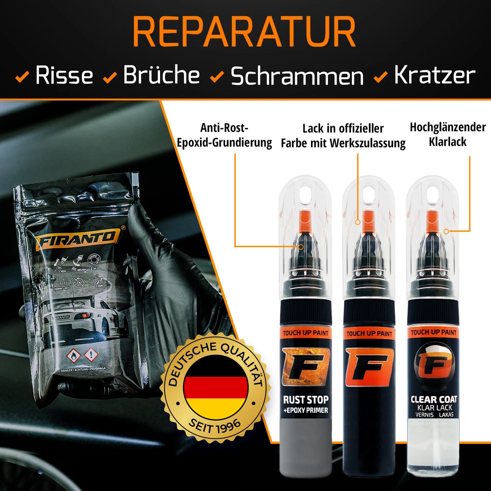 für VW VOLKSWAGEN LC9X DEEP BLACK LACKSTIFT Reparatur Set Autolack Kratzer - Bild 2 von 4