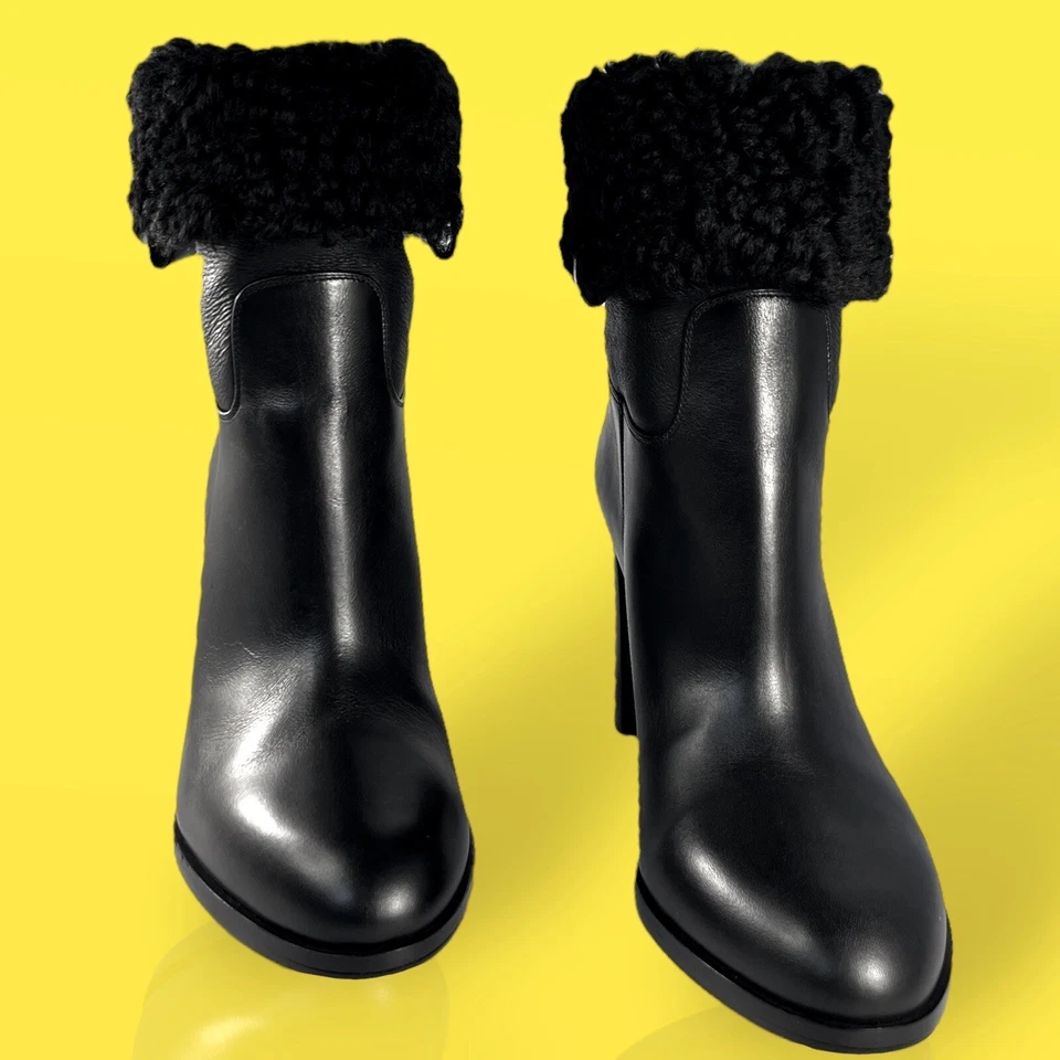 AUTÉNTICAS Botas/Botines Tom Ford Tacón Cuero de Oveja Negro - Talla 38 Foto 4 de 4