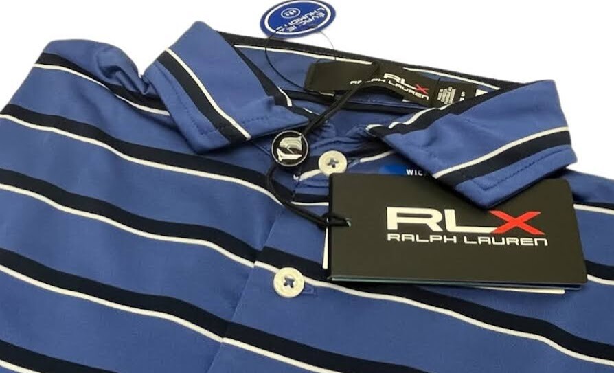 ラルフローレン　RLX シャツ RLX Ralph Lauren Golf Polo Shirt Mens Small Blue Cars Print
