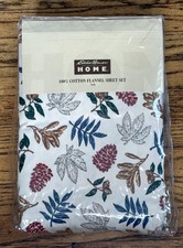 New Eddie Bauer Woodland Leaf Print Flannel T...