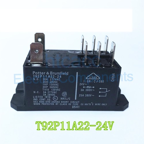 Rel&egrave; Di Potenza Potter T92P11A22-120 &ndash; 8 Pin, 30A 277VAC &ndash; Nuovo