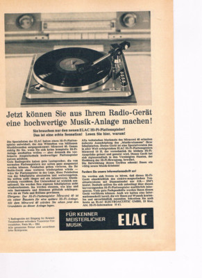 Elac Werbeanzeige Werbung Elac Musik #1 MI