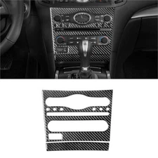 2Pcs For Infiniti G37 Sedan Carbon Fiber Radio Console With Navigaiton Cover