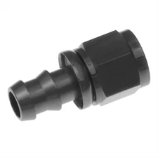 Black AN6 AN-6 Straight Push Lock Oil/Fuel/Gas Hose Line End Fitting Adapter