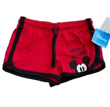 NWT Disney Licensed Mickey Mouse Drawstring Play/Lounge Shorts Red KIDS Sz 6/6X