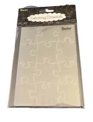 Darice Embossing Essentials Folder Puzzle Pattern Fun  To Do ! 1218-100
