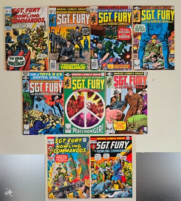 SGT. Fury And His Howling Commandos #80, 92, 110, 147, 148, 158, 160-162 Lot-9