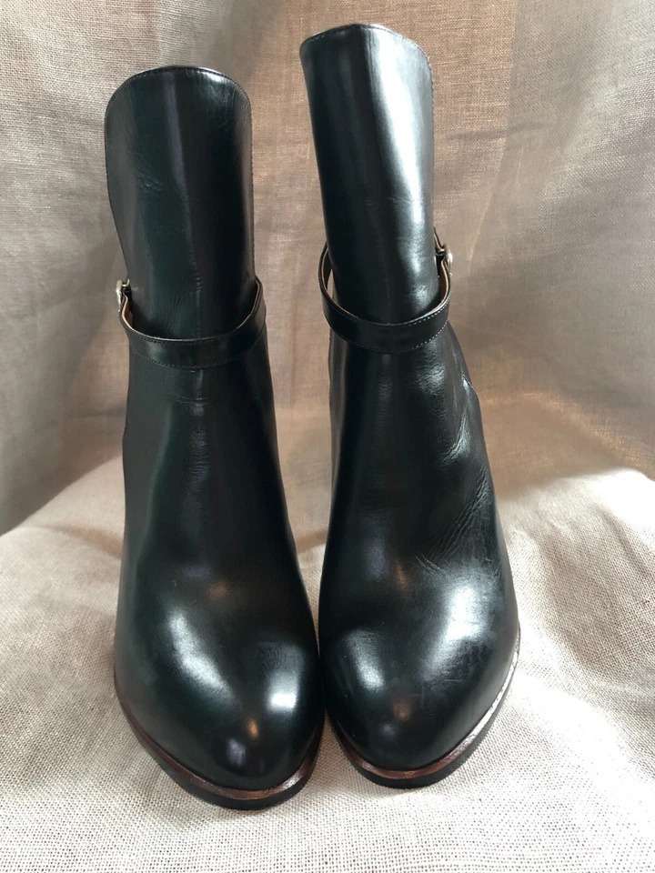 Ralph Lauren Botas Negras Etiqueta Púrpura Mujer Talla 37 B Tacones al Tobillo Botines Foto 3 de 4