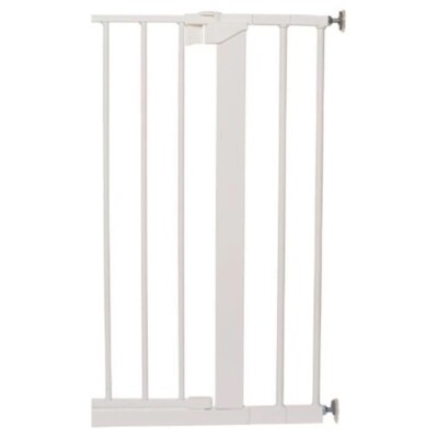 BabyDan Extend A Gate mit 2 Verlängerungen, weiß, druckfest. Babygitter ausziehbar