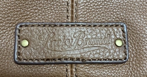 LUCKY BRAND Brown Leather Flap Front Crossbody Bag Purse RN100583 (11”x7”x4”) - Picture 3 of 12