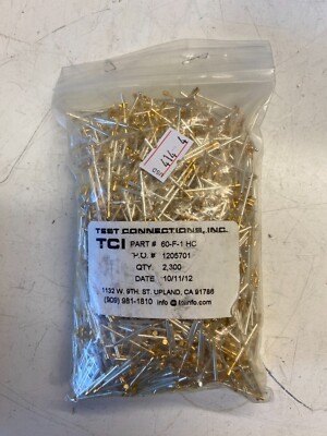 2300 60-F-1 HC TCI Test Connections Bare Board Spring Test Pin High Current Flat
