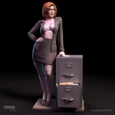Dana Scully opt SFW FANTASY female FIGURINE  1:10 UNpainted torridaminis 2023