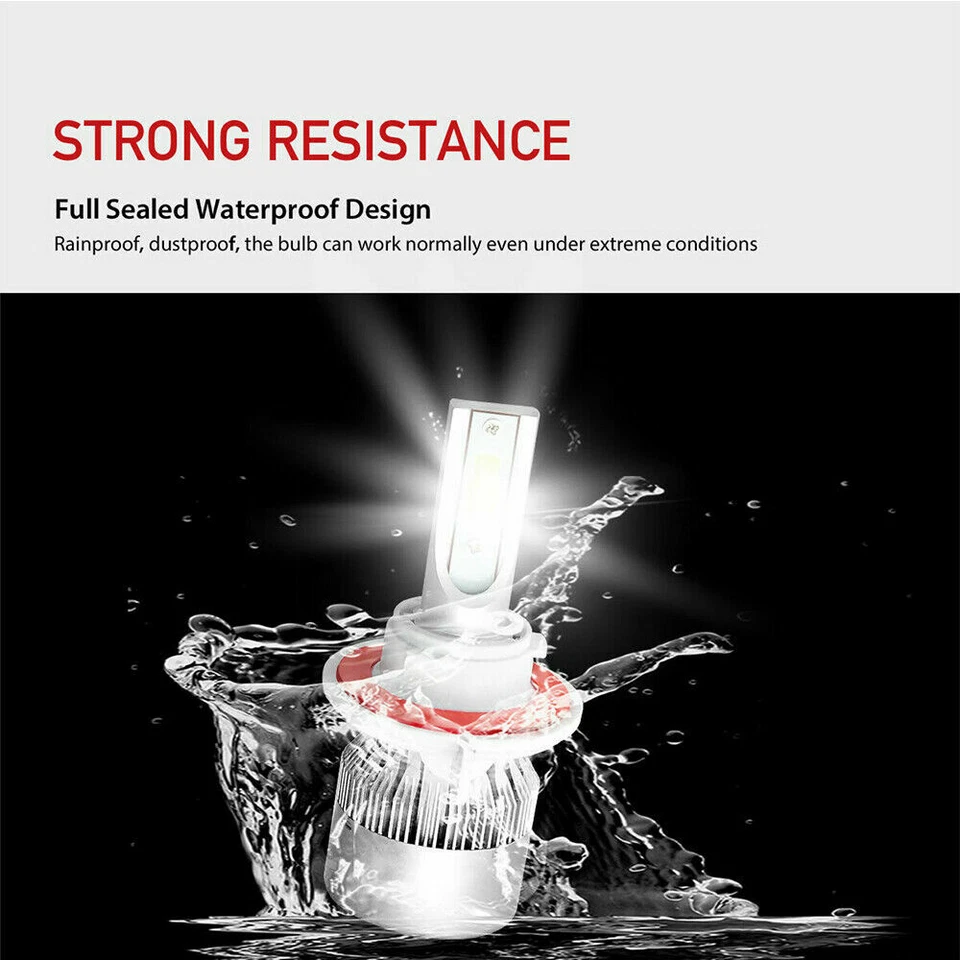 H13 9008 LED Headlight bulb Hi/Lo Beam Super Bright for 2009-14 Dodge Challenger - Image 4 of 4