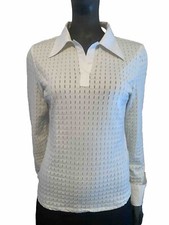 Michel Rene Blouse size M polyester vg White SALE