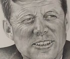 President John F. Kennedy, Pencil/Conte Portrait  — photo 3