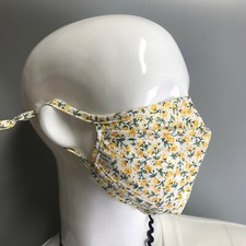 Handmade in Korea Fabric Face Masks Filter pocket, Shape kf94, Washable- Yellow