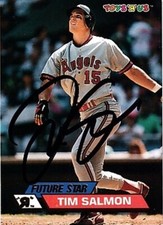 Tim Salmon signed autographed California Angels 1993 Stadium Club Toys R Us card