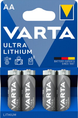 4 Varta 6106 Professional Ultra AA / Mignon Lithium Batterien im 4er Blister