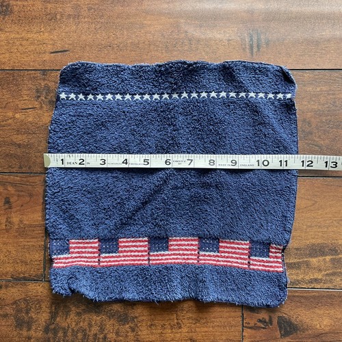 Toalla de mano patriótica de colección toalla Jubileo suave juego de 2 piezas bandera azul estrellas EE. UU. - Imagen 3 de 16
