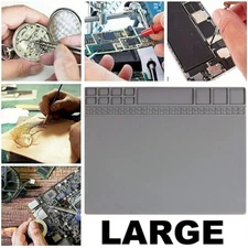 Watchmaker's Rubber Bench Magnetic Mat Anti-Slip Jewelry Watch Repair Tools Gray