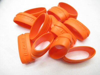 NEW 3X BABOLAT (ORANGE) CUSTOM RING RUBBER GRIP BAND FOR TENNIS RACQUETS. QTY: 3