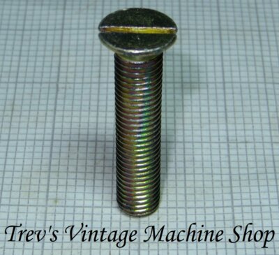 3/8 BSF Flachschlitz Senkschrauben, messingfarben plattierter Stahl, 1,75 Zoll lang