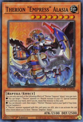 Yugioh Therion ''Empress'' Alasia Super Rare POTE
