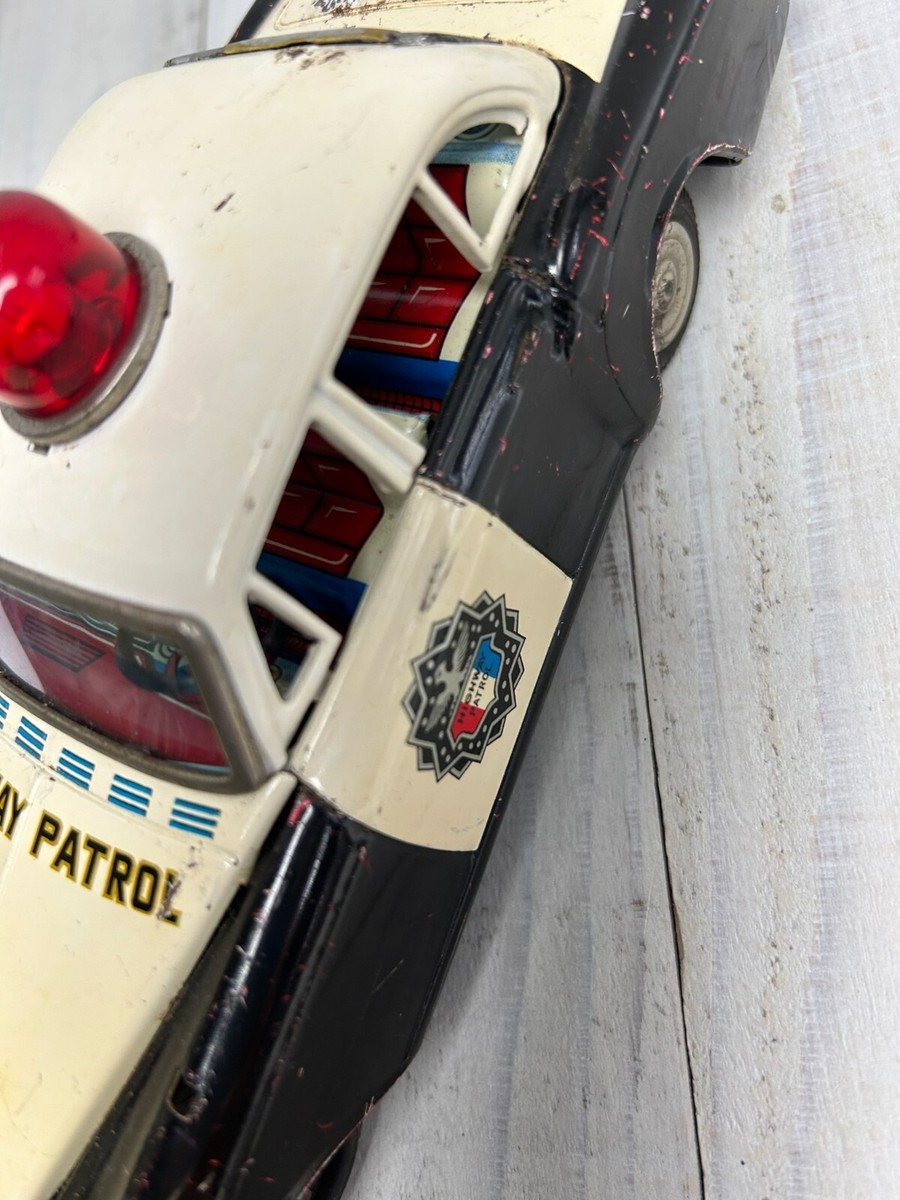 Vintage Tin Toy HIGHWAY Patrol Car Battery Operated Yonezawa Toy