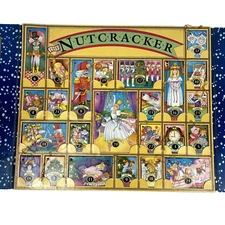 VTG Advent Calendar Nutcracker Story Book Set Christmas Ornaments Complete 1993