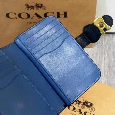 COACH Tabby Medium Wallet Signature Denim CA196 outlet With Box
