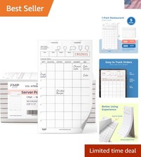FMP Brands Server Note Pads Paper, Guest Check Books, Total 500 Sheets, 5 Pad...