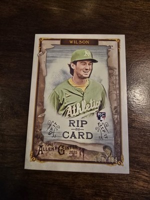 JACOB WILSON 2025 Topps Allen & Ginter Rookie RIP-38 Athletics A s RC 62/199  