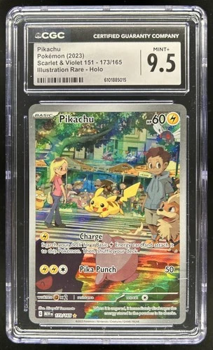 2023 Pokemon SV 151 Pikachu Full Art #173/165 CGC 9.5