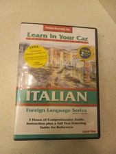 Learn in Your Car ITALIAN Level One Audio CD Reference Booklet Included on 3 CDs