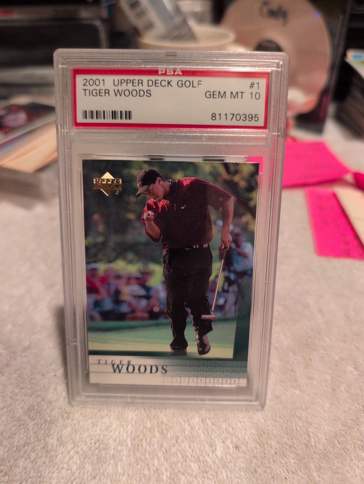 2001 Upper Deck Golf Tiger Woods #1 Rookie Card PSA 10 Gem Mint HOF