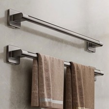 For Installation Wall Mounted Aluminum Towel Holder No Drilling Required