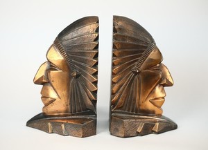 Indian Chief Bookends | eBay